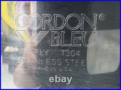 Cordon Bleu 6 Qt Stockpot 7-Ply Surgical T304 SS Dutch Oven & Sauté Pan One Lid