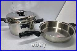 Cordon Bleu 6 Qt Stockpot 7-Ply Surgical T304 SS Dutch Oven & Sauté Pan One Lid