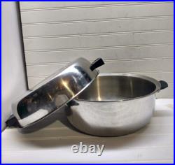 Cordon Bleu 7 Qt Stockpot Pressure Bonded Stainless Steel Dutch Oven Dome Lid