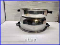 Cordon Bleu 7 Qt Stockpot Pressure Bonded Stainless Steel Dutch Oven Dome Lid