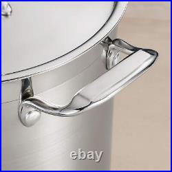 Covered Stock Pot Gourmet Stainless Steel 16-Quart, 80120/001DS