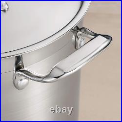 Covered Stock Pot Gournmet Stainless Steel 20 Qt, 80120/002DS