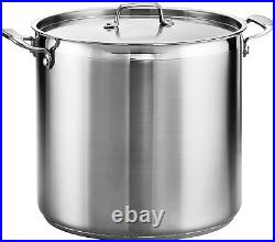 Covered Stock Pot Stainless Steel 24-Quart, 80120/003DS