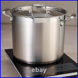 Covered Stock Pot Stainless Steel 24-Quart, 80120/003DS