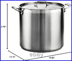 Covered Stock Pot Stainless Steel 24-Quart, 80120/003DS