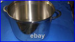Crate and Barrel 6 Qt. Stainless Steel Multipot with Steamer Pot, Glass Lid