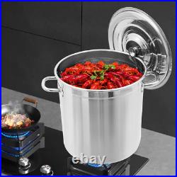 Crawfish Seafood Boil Pot Outdoor Cooking Pot Stock Pot With Draining Bucket & Lid