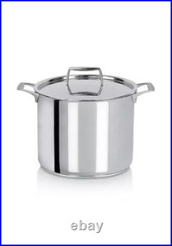 Cristel Castel Pro 18/10 Stainless Steel 9 Qt. Stockpot With Glass Lid New