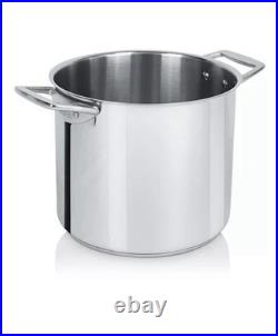 Cristel Castel Pro 18/10 Stainless Steel 9 Qt. Stockpot With Glass Lid New