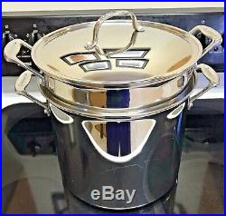 Cuisinart 12 Qt Stainless Stock Pot 7664-26 With Cover Lid, Pasta Strainer 7112-26