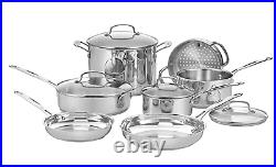Cuisinart Chef's Classic Stainless 11-Piece Cookware Set Induction compatible