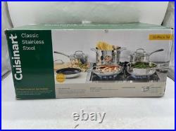 Cuisinart Classic Stainless Steel 10-Piece Cookware Set Pots & Pans -Open Box