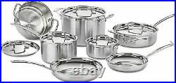 Cuisinart MultiClad Pro Triple-Ply Stainless Steel 12 Piece Cookware Pots Pans