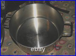DEMEYERE of Belgium 8.9 Quart Stock Pot in 18/10 Stainless Steel with Lid Chef