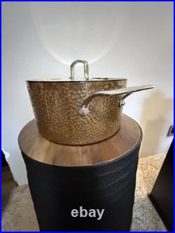 DISCONTINUED Cuisinart Hammered Copper 6 Qt Stock Pot with Lid