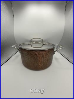 DISCONTINUED Cuisinart Hammered Copper 6 Qt Stock Pot with Lid
