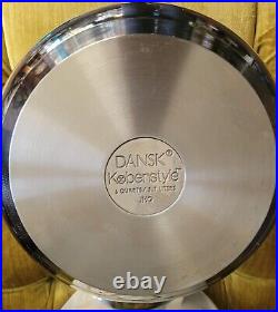 Dansk Denmark Super Rare Vintage Kobenstyle Stainless 6 Qt Dutch Oven Pot