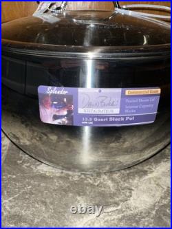 David Burke 13.5 qt 12.5 Prestige Series Stainless Steel Big Stock Pot with Lid