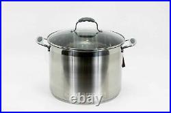 David Burke Heavy Gauge Stainless Steel 20-qt Stock Pot With Lid With Lid New