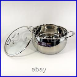 David Burke Splendor Pot Series Big Stock Pot With Glass lid 13.5-qt New