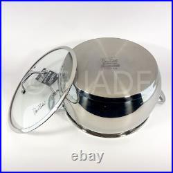 David Burke Splendor Pot Series Big Stock Pot With Glass lid 13.5-qt New David Burke Splendor Pot Series Big Stock Pot With Glass lid 13.5-qt New