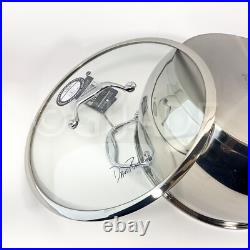 David Burke Splendor Pot Series Big Stock Pot With Glass lid 13.5-qt New