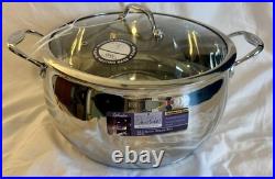 David Burke Splendor Pot Series Commercial Big Stock Pot WithGlass lid 13.5-qt New