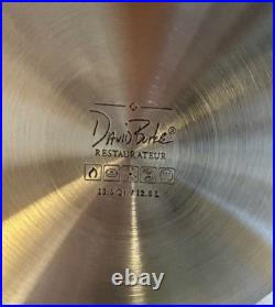 David Burke Splendor Pot Series Commercial Big Stock Pot WithGlass lid 13.5-qt New