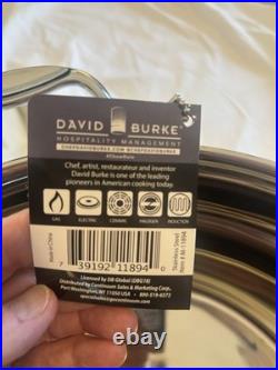 David Burke Splendor Pot Series Commercial Big Stock Pot WithGlass lid 13.5-qt New