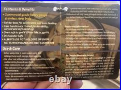 David Burke Splendor Pot Series Commercial Big Stock Pot WithGlass lid 13.5-qt New