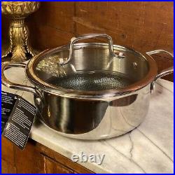 David Burke Stainless Geo Clad 8 qt, 5 qt & 3 qt Pot 6pc Set with Vented Lid New David Burke Stainless Geo Clad 8 qt, 5 qt & 3 qt Pot 6pc Set with Vented Lid New