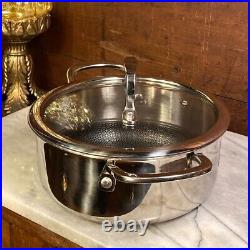 David Burke Stainless Geo Clad 8 qt, 5 qt & 3 qt Pot 6pc Set with Vented Lid New David Burke Stainless Geo Clad 8 qt, 5 qt & 3 qt Pot 6pc Set with Vented Lid New