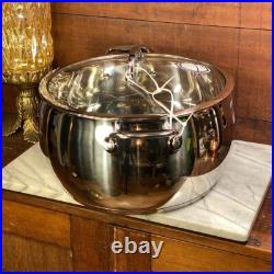 David Burke Stainless Splendor Series 13.5 qt Stock Pot w Vented Glass Lid New