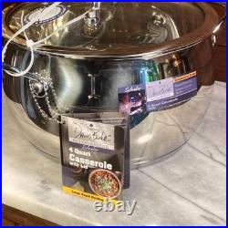 David Burke Stainless Steel Splendor 7qt, 4qt & 2qt Stock Pot Set with Glass Lids