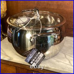 David Burke Stainless Steel Splendor 7qt, 4qt & 2qt Stock Pot Set with Glass Lids