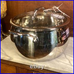 David Burke Stainless Steel Splendor 7qt, 4qt & 2qt Stock Pot Set with Glass Lids