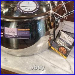 David Burke Stainless Steel Splendor 7qt, 4qt & 2qt Stock Pot Set with Glass Lids