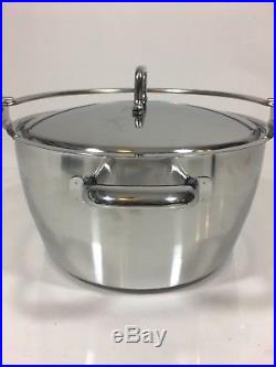 Demeyere Resto Maslin Pan withLid, 10.6 qt. Stainless Steel Stock Pot