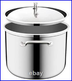 DesignsTriPly 18/10 Entire Stainless Steel Stockpot With Lid Commercial Grade