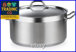Dutch Oven Casserole with Lid, 9 Quart Professional Stainless Steel Stockpots, S