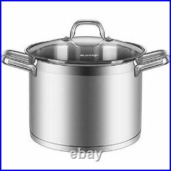 Duxtop Professional Stainless Steel Stock Pot with Glass Lid