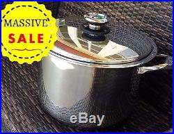 EKOLOGA by Silga 18.5L Stainless Steel LARGE Cooking Stock Pot MADE IN ITALY