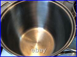 EUC William-Sonoma 12-qt Covered Stockpot, 3-in-1 Stockpot, Pasta Pot, Steamer