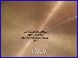 EUC William-Sonoma 12-qt Covered Stockpot, 3-in-1 Stockpot, Pasta Pot, Steamer