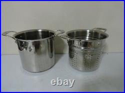 Emeril 8 Qt Stock Pot All Clad Copper Core Stainless Steel & Pasta Pot Insert