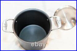 Emeril All Clad 8 Qt Stock Pot With Stainless Steel Lid Anodized Nonstick
