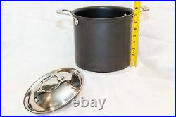 Emeril All Clad 8 Qt Stock Pot With Stainless Steel Lid Anodized Nonstick
