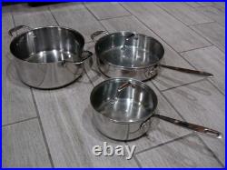 Emeril HEAVY 5-Piece Set 6-Qt Stock Pot, 3Qt Deep Skillet, 2 Qt Saute Pan withLids