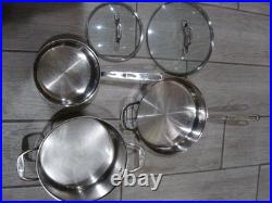 Emeril HEAVY 5-Piece Set 6-Qt Stock Pot, 3Qt Deep Skillet, 2 Qt Saute Pan withLids