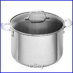 Emeril Lagasse 62961 Stainless Steel Stock Pot, 12-Quart, Silver